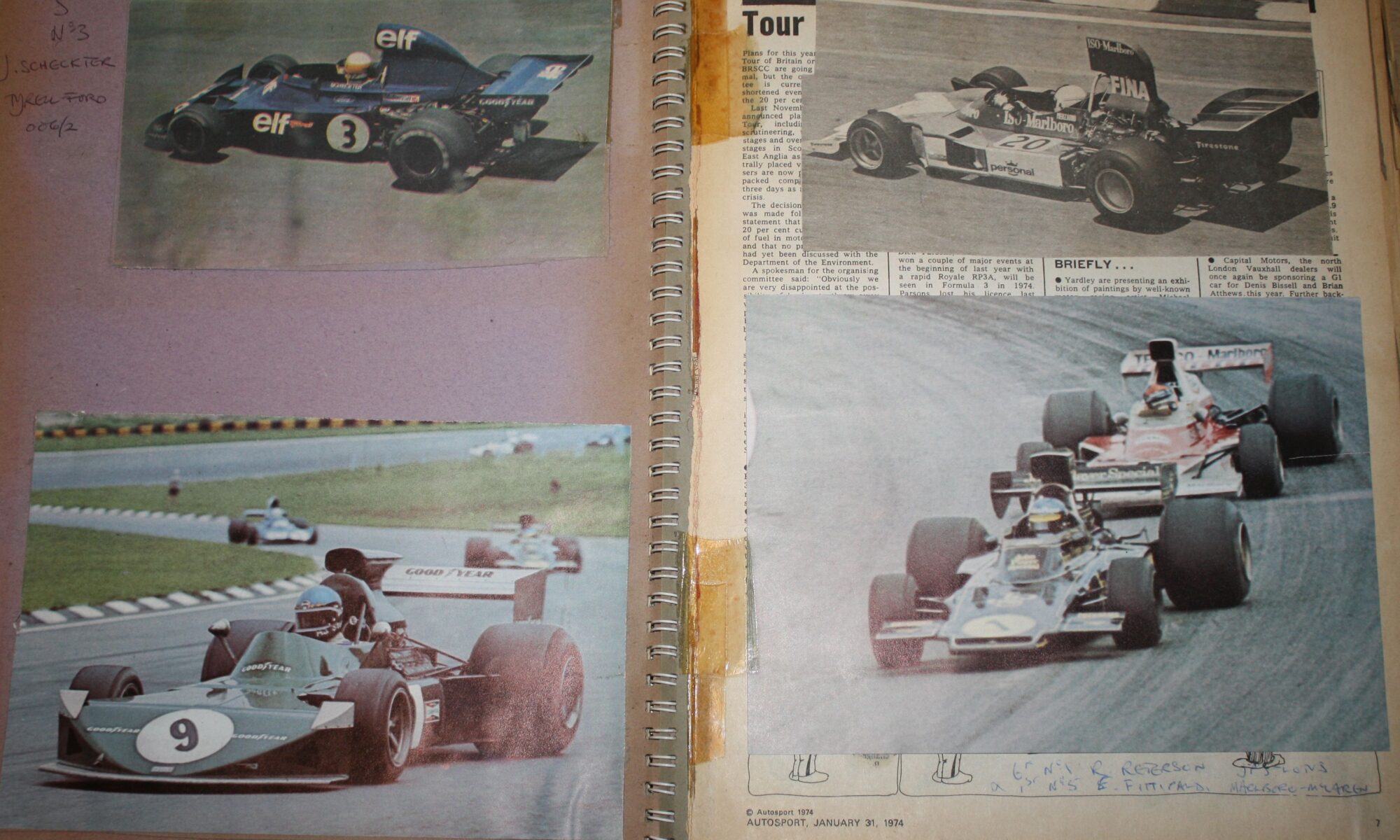 Sample from the archive, 1974 season,