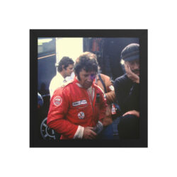 Mario Andretti and Colin Chapman Framed Print - 1977 British Grand Prix